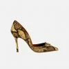 Taylor + Thomas Brigitte Vegan Leather Heel | Golden Python