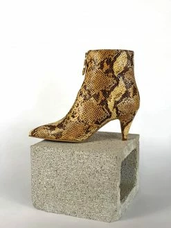 Taylor + Thomas Debbie Vegan Leather Boots | Golden Python Shoes