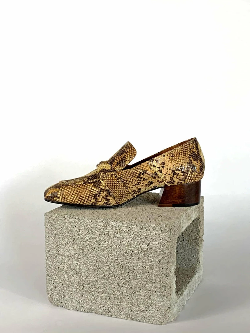 Taylor + Thomas Jane Vegan Leather Loafer | Golden Python 6 Taylor + Thomas Jane Vegan Leather Loafer | Golden Python