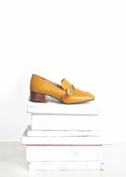 Taylor + Thomas Jane Vegan Leather Loafer | Mustard Yellow Shoes