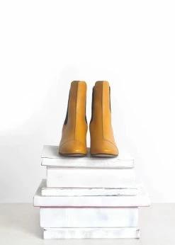Taylor + Thomas Shoes Patti Vegan Leather Chelsea Boots | Mustard