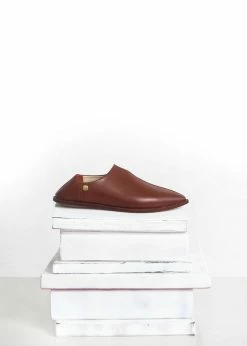 Taylor + Thomas Shoes Talitha Vegan Leather Babouche Shoe | Saddle