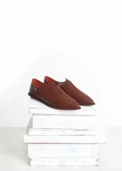 Taylor + Thomas Shoes Talitha Vegan Leather Babouche Shoe | Saddle