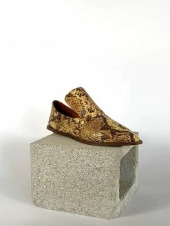 Taylor + Thomas Tally Vegan Leather Babouche Shoe | Golden Python