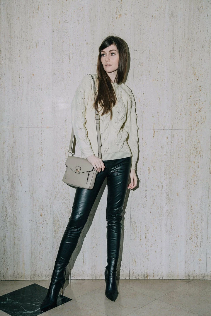 Thalie Bags Faustine Desserto® Cactus Leather Vegan Crossbody Bag | Beige 7 Thalie Bags Faustine Desserto® Cactus Leather Vegan Crossbody Bag | Beige