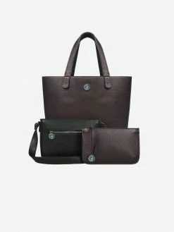 The Morphbag By GSK 3 Vegan Leather Bags In 1 | Forest Green & Metallic