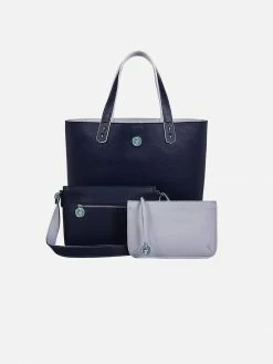 The Morphbag By GSK 3 Vegan Leather Bags In 1 | Blue & Grey