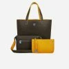 The Morphbag By GSK 3 Vegan Leather Bags In 1 | Green & Mustard