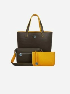 The Morphbag By GSK 3 Vegan Leather Bags In 1 | Green & Mustard