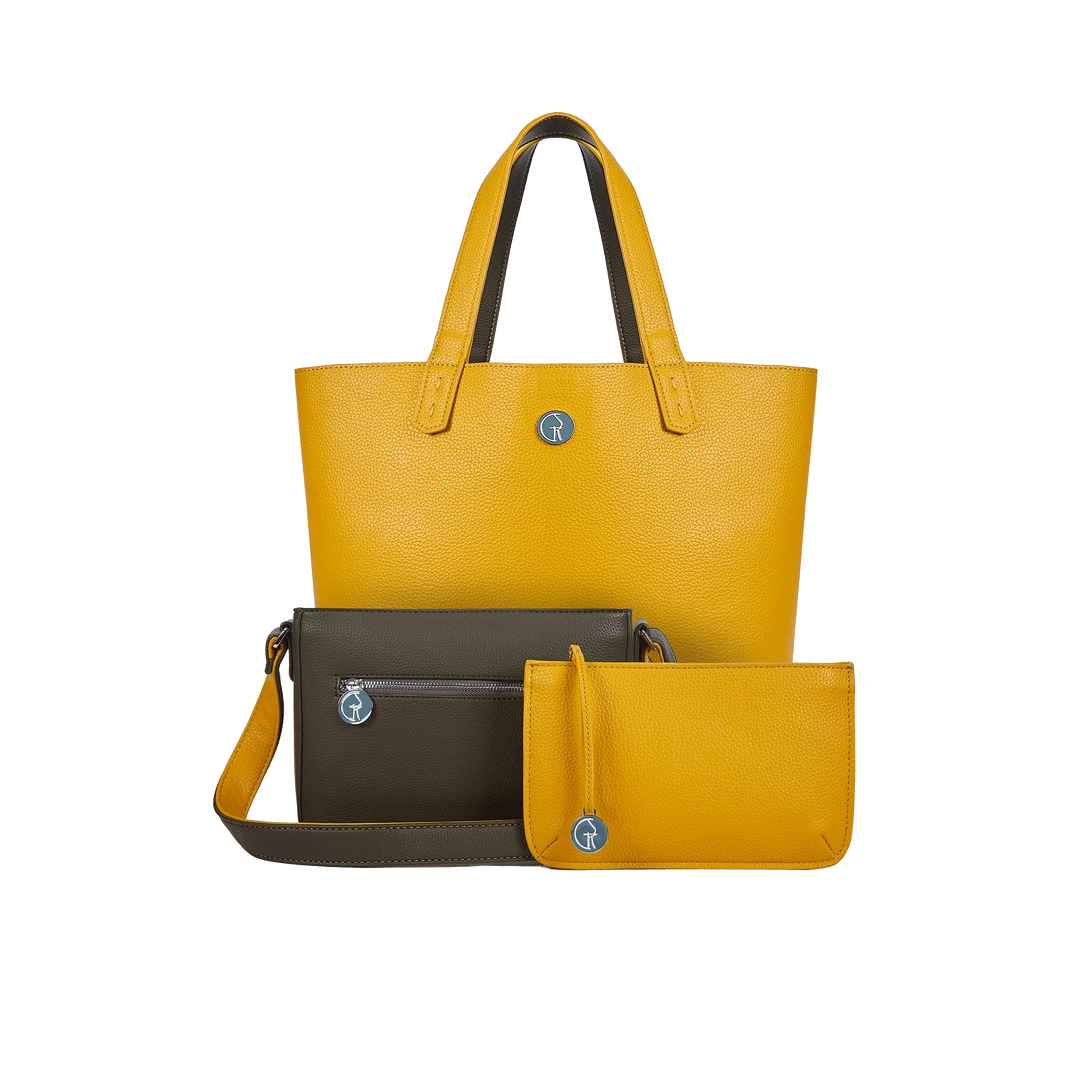 The Morphbag By GSK 3 Vegan Leather Bags In 1 | Green & Mustard 4 The Morphbag By GSK 3 Vegan Leather Bags In 1 | Green & Mustard