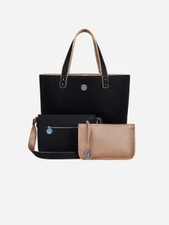The Morphbag By GSK 3 Vegan Leather Bags In 1 | Black & Rose Gold