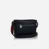 The Morphbag By GSK Vegan Leather Crossbody Handbag | Navy & Burgundy