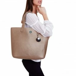 The Morphbag By GSK Reversible Vegan Leather Tote | Black & Rose Gold Bags