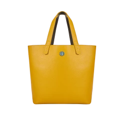 The Morphbag By GSK Reversible Vegan Leather Tote | Green & Mustard Bags