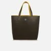 The Morphbag By GSK Reversible Vegan Leather Tote | Green & Mustard Bags