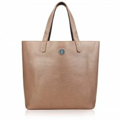 The Morphbag By GSK Reversible Vegan Leather Tote | Black & Rose Gold Bags