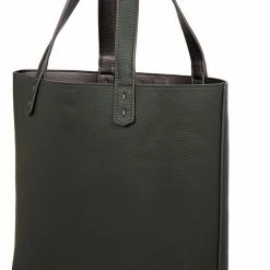 The Morphbag By GSK Reversible Vegan Leather Tote | Forest Green & Metallic
