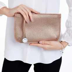 The Morphbag By GSK Bags Multi-Function Vegan Leather Clutch | Rose Gold