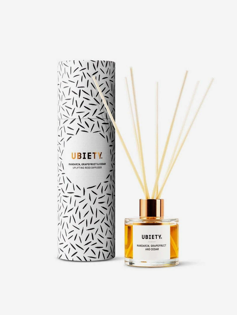 Ubiety Uplifting Reed Diffuser | Mandarin, Grapefruit & Cedar 115ml 3 Ubiety Uplifting Reed Diffuser | Mandarin, Grapefruit & Cedar 115ml
