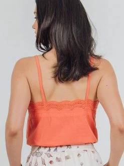 Vildnis Clothing Bardenas Organic Cotton V-neck Camisole | Coral