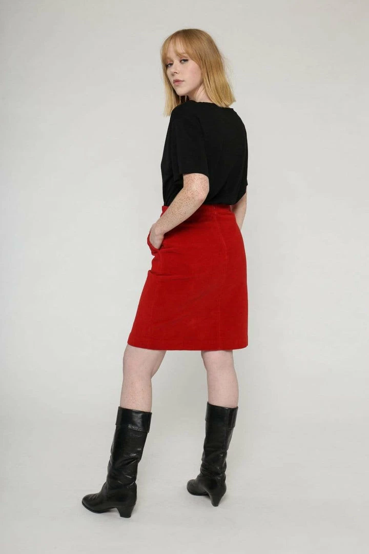 Vildnis Lauca Organic Cotton Corduroy Skirt | Red 6 Vildnis Lauca Organic Cotton Corduroy Skirt | Red