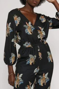 Vildnis Setouchi Woven Crepe Tiger Jumpsuit