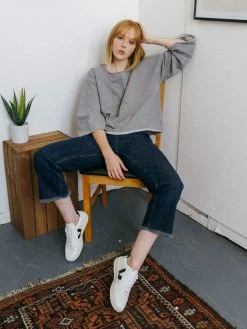 Vildnis Clothing Moraine Organic Cotton Cropped Jeans | Navy