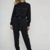 Vildnis Najac Woven TENCEL™ Twill Vegan Silk Boilersuit | Black