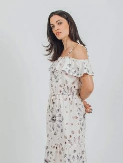 Vildnis Clothing Wittering TENCEL™ Vegan Silk Bardot Dress