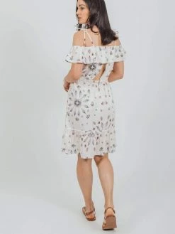 Vildnis Clothing Wittering TENCEL™ Vegan Silk Bardot Dress