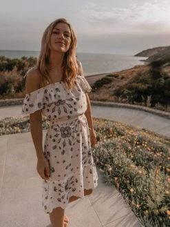 Vildnis Clothing Wittering TENCEL™ Vegan Silk Bardot Dress