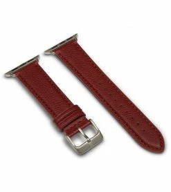 Votch Apple Watch Compatible Vegan Watch Strap | Red & Silver