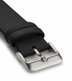 Votch Accessories Aalto Watch With Silver & White Dial | Black Vegan Leather Strap