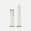Votch Apple Watch Compatible Vegan Watch Strap | Off White & Silver