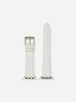Votch Apple Watch Compatible Vegan Watch Strap | Off White & Silver