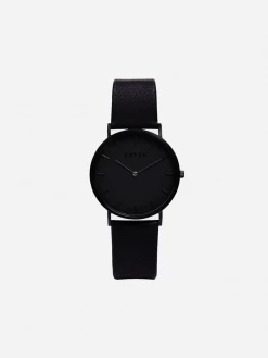 Votch Classic Watch With Black Dial | Black Vegan Leather Strap Accessories