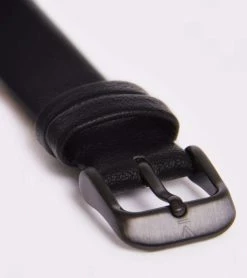 Votch Petite Watch With Black Dial | Black Vegan Leather Strap