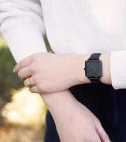 Votch Accessories Kindred Watch With Black Dial | Black Vegan Leather Strap