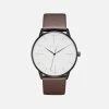 Votch Aalto Watch With Black & White Dial | Brown Vegan Leather Strap Accessories