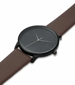 Votch Aalto Watch With Black Dial | Brown Vegan Leather Strap