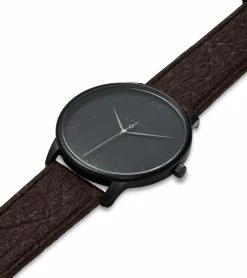 Votch Aalto Watch With Black Dial | Dark Brown Piñatex Vegan Leather Strap Accessories