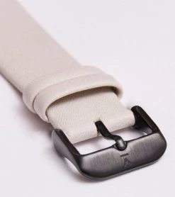 Votch Accessories Classic Watch With Black Dial | Light Grey Vegan Leather Strap