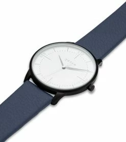 Votch Aalto Watch With Black & White Dial | Navy Vegan Leather Strap