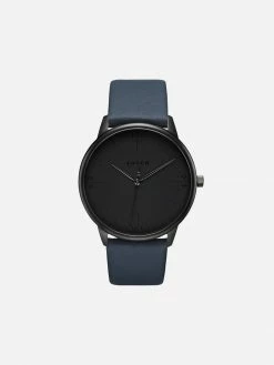 Votch Accessories Aalto Watch With Black Dial | Navy Vegan Leather Strap