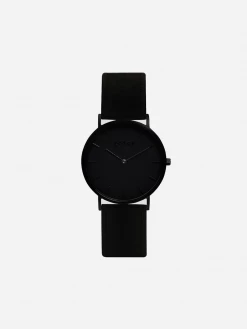 Votch Classic Watch With Black Dial | Black Piñatex Vegan Leather Strap Accessories