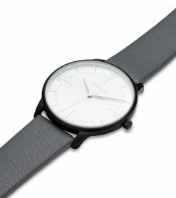 Votch Aalto Watch With Black & White Dial | Slate Grey Vegan Leather Strap Accessories