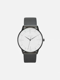 Votch Aalto Watch With Black & White Dial | Slate Grey Vegan Leather Strap Accessories