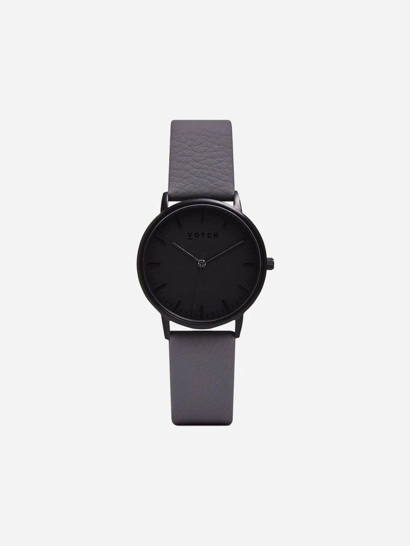 Votch Moment Watch With Black Dial | Slate Grey Vegan Leather Strap 3 Votch Moment Watch With Black Dial | Slate Grey Vegan Leather Strap