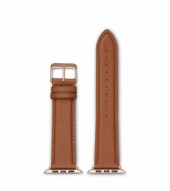 Votch Apple Watch Compatible Vegan Watch Strap | Brown & Rose Gold