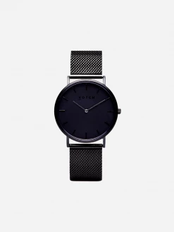 Votch Classic Watch With Black Dial | Black Mesh Strap Accessories
